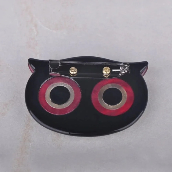 VQ Acrylic Owl Brooch - Picture 2 of 7